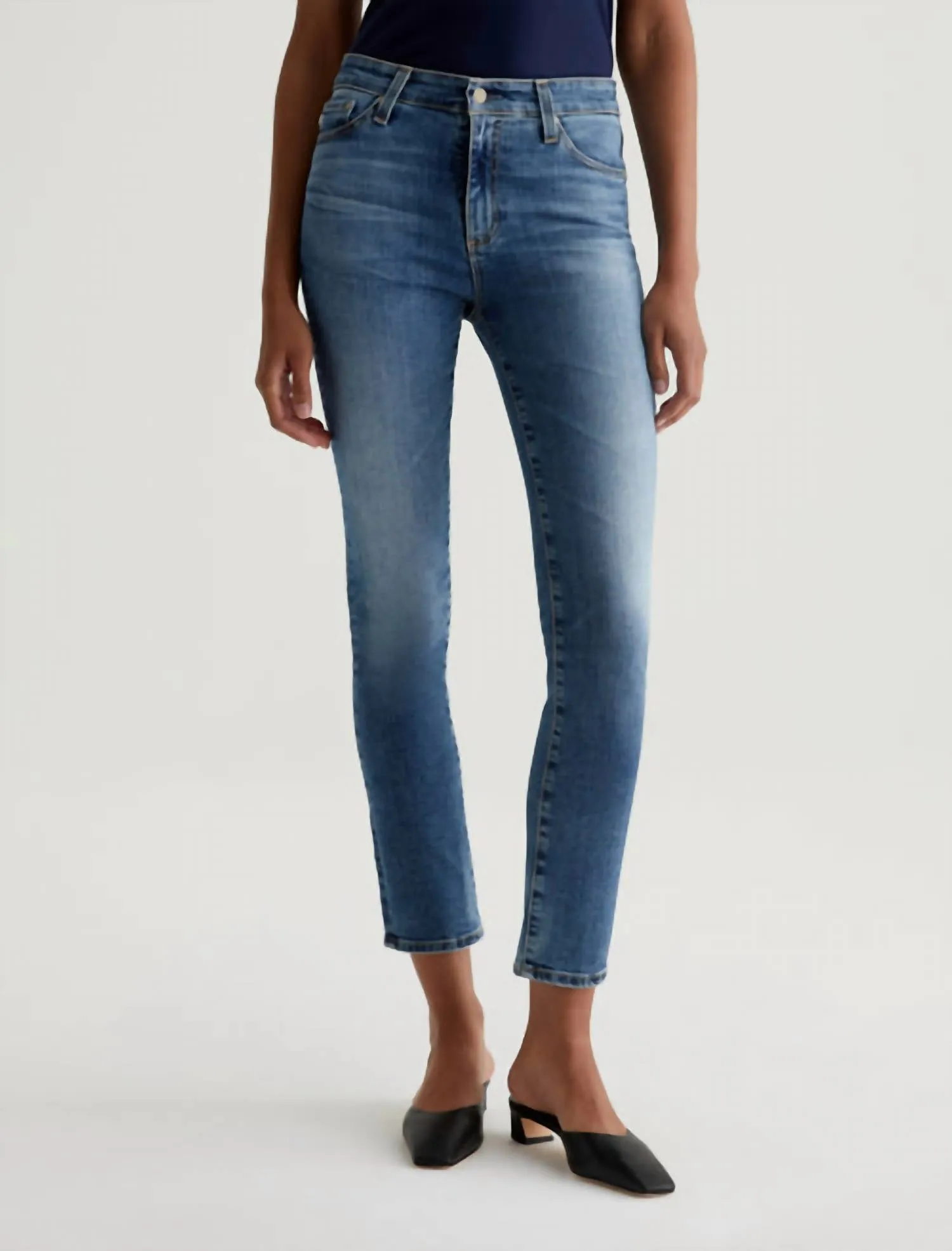 Ag Jeans - Mari Mid Rise Straight Jeans