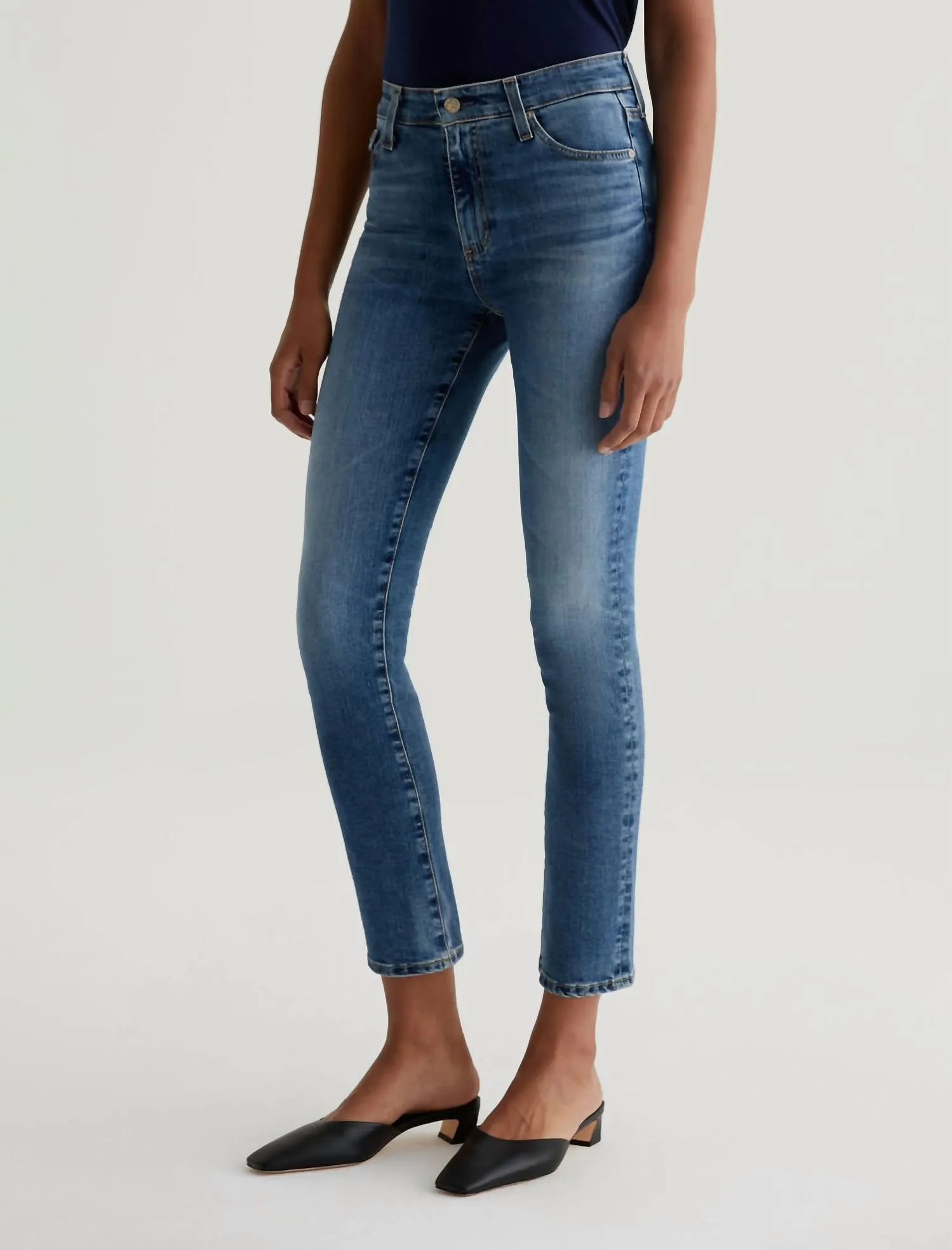 Ag Jeans - Mari Mid Rise Straight Jeans