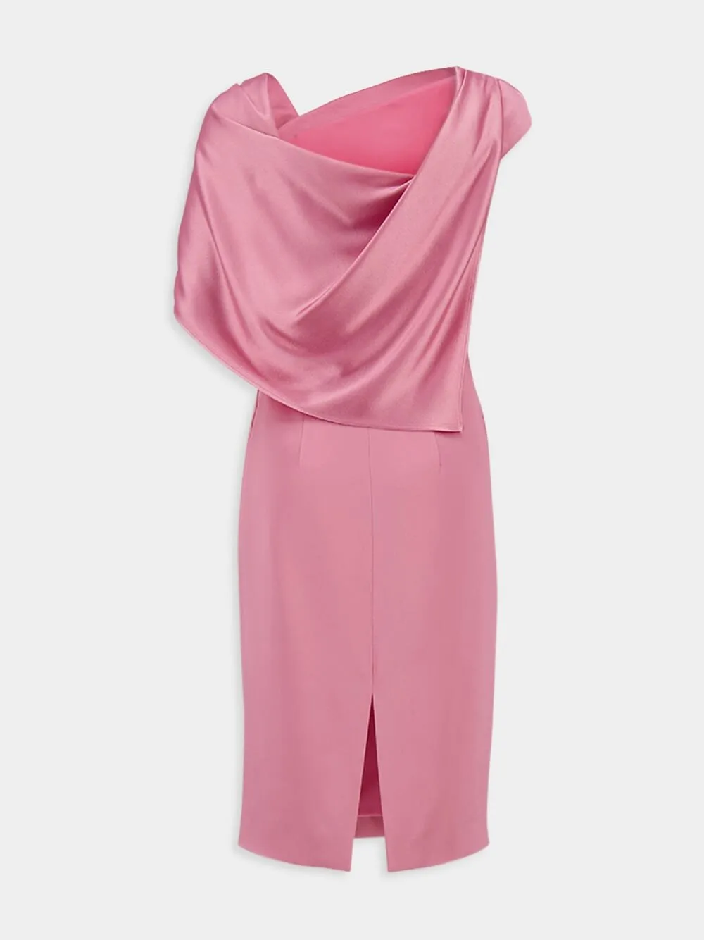 Asymmetric Draped Back Dress