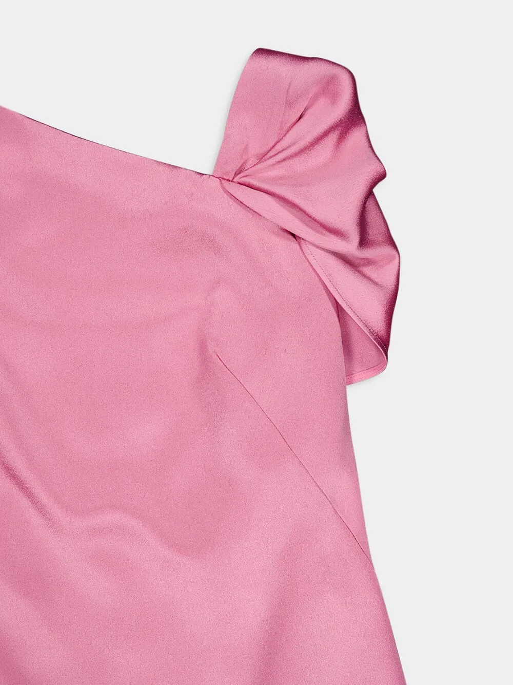 Asymmetric Draped Back Dress