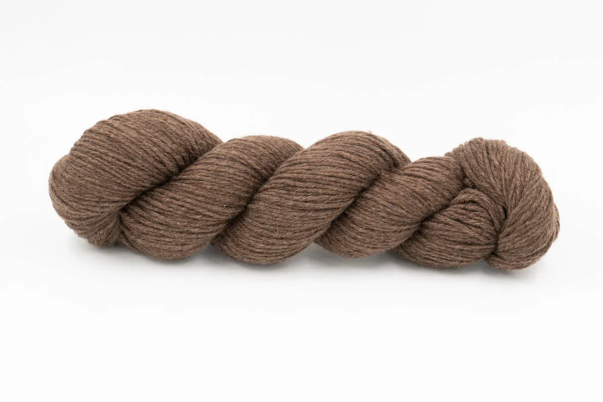 Baby Yak Wool Yarn - Undyed Milk Chocolate Brown - DK