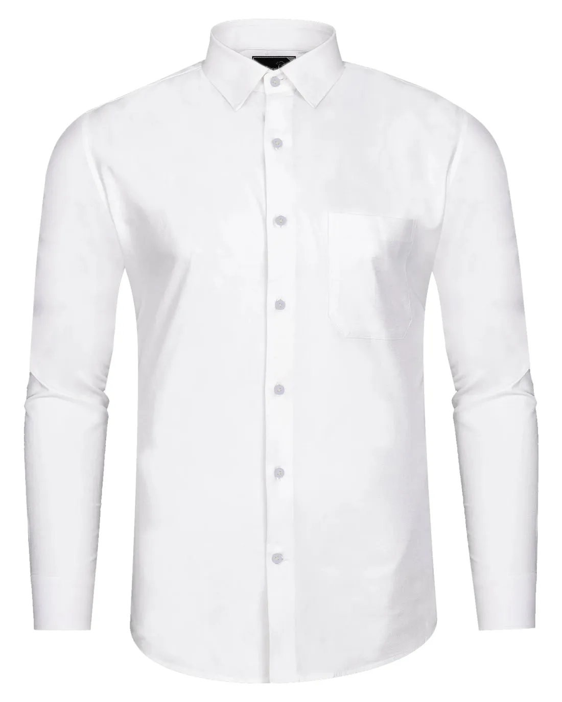 Combo of 2 Cotton striped shirt & white shirt