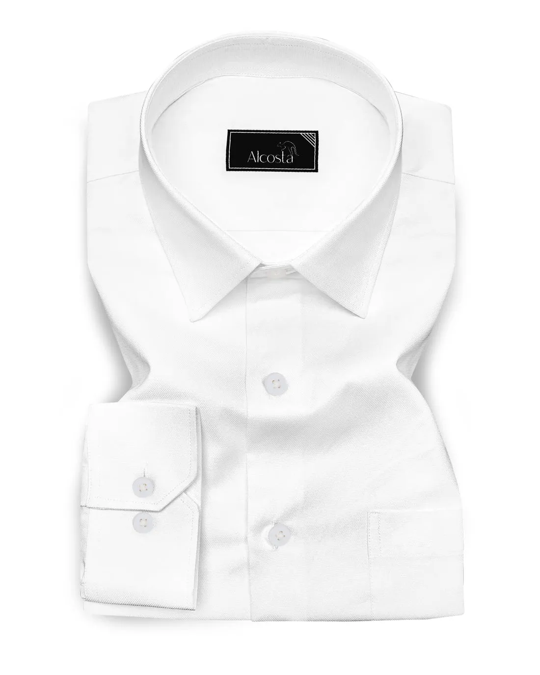 Combo of 2 Cotton striped shirt & white shirt
