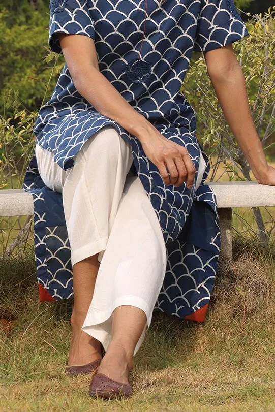 Elisa Ivory Cotton Pants