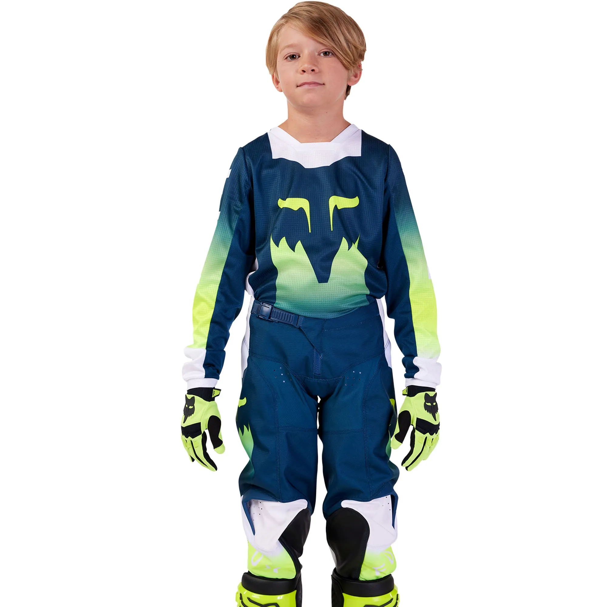 Fox Racing Youth 180 Flora Offroad Jersey Dark Indigo Blue