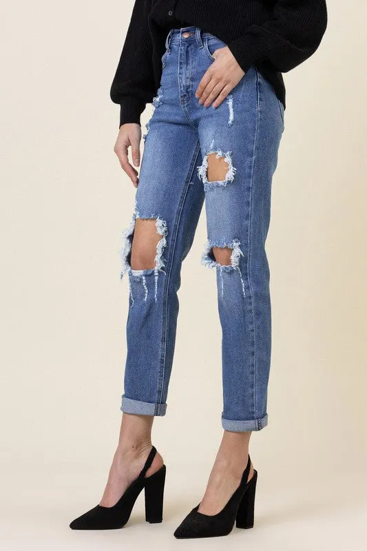 Holy Distressed Boyfriend Jeans