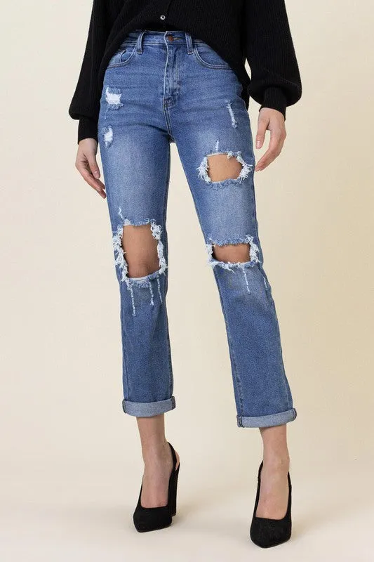 Holy Distressed Boyfriend Jeans