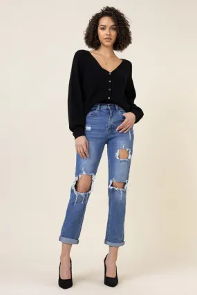 Holy Distressed Boyfriend Jeans