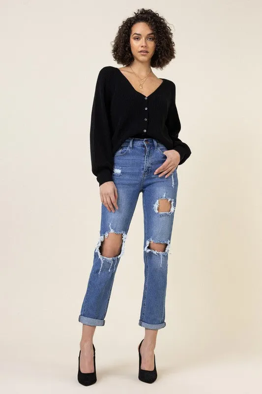 Holy Distressed Boyfriend Jeans