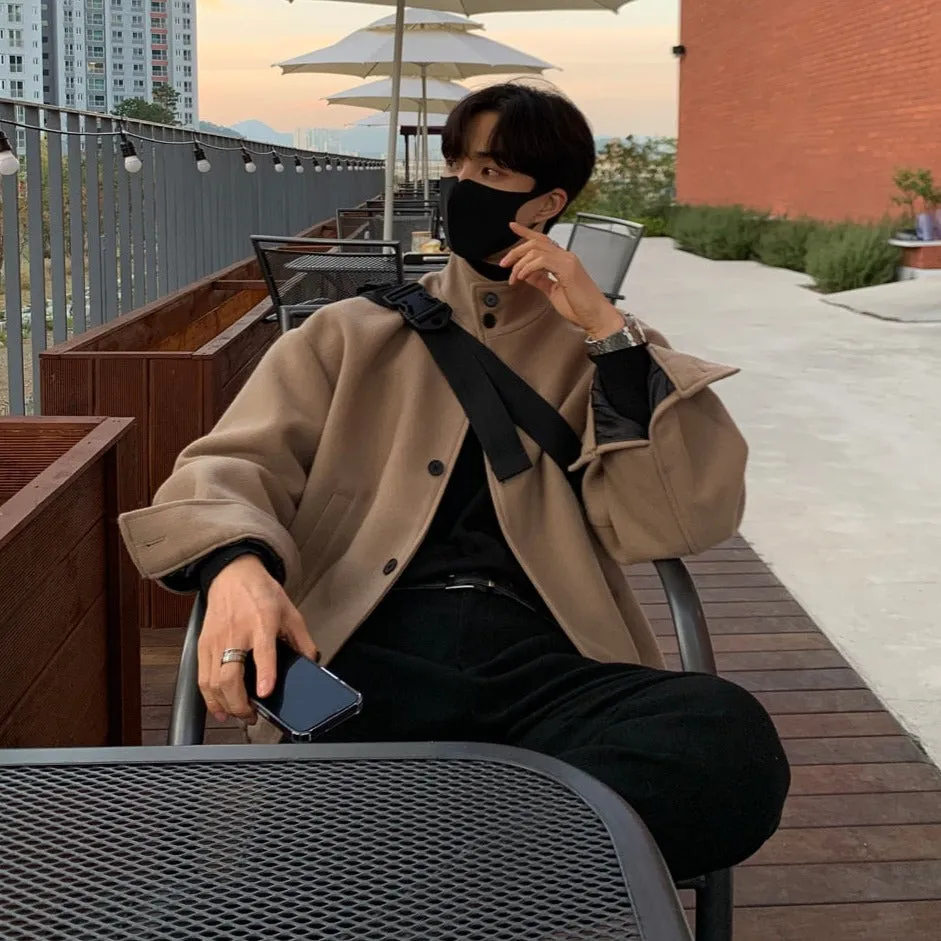 [Korean Style] High Neck Wool Short Jackets