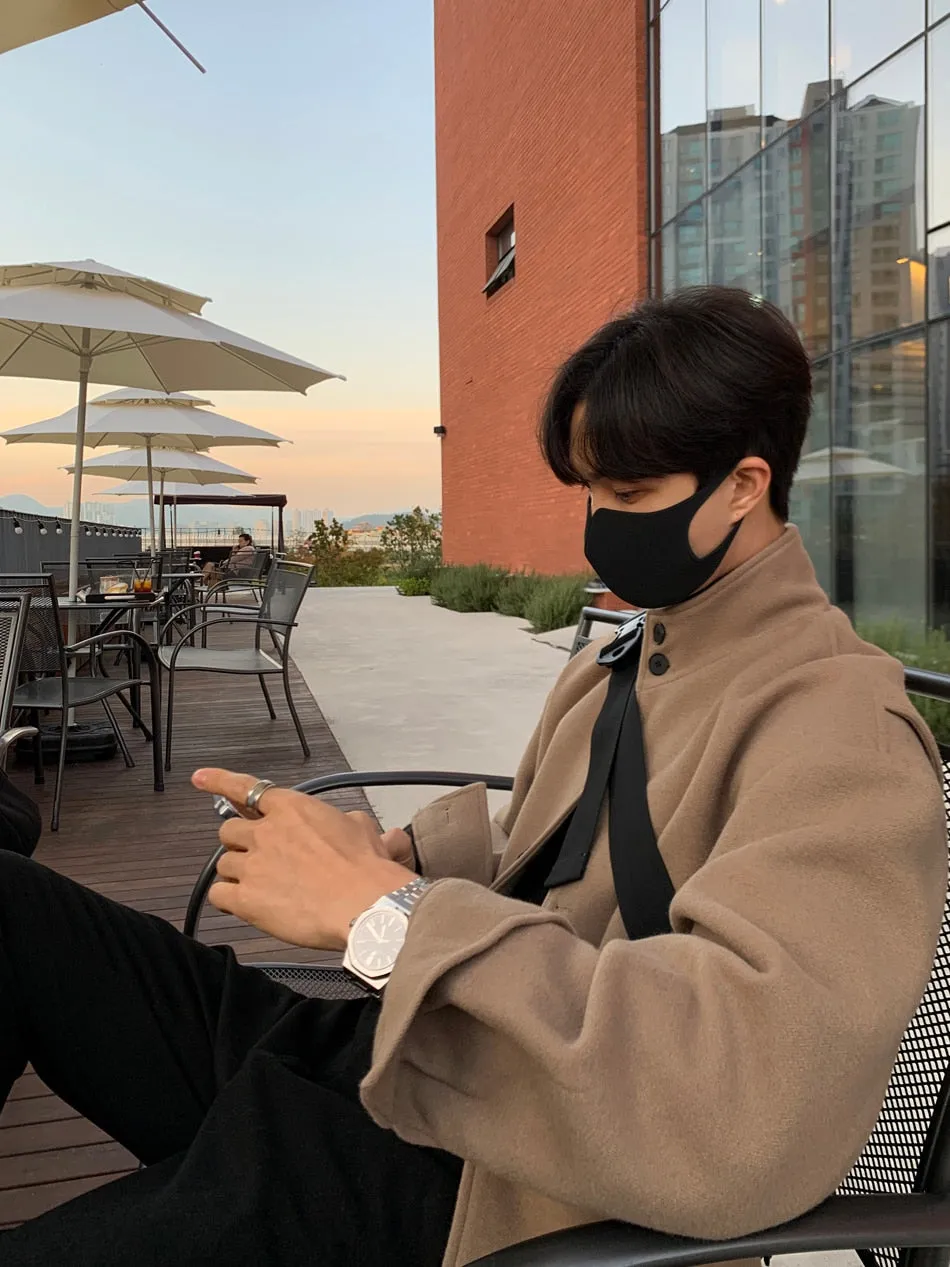 [Korean Style] High Neck Wool Short Jackets