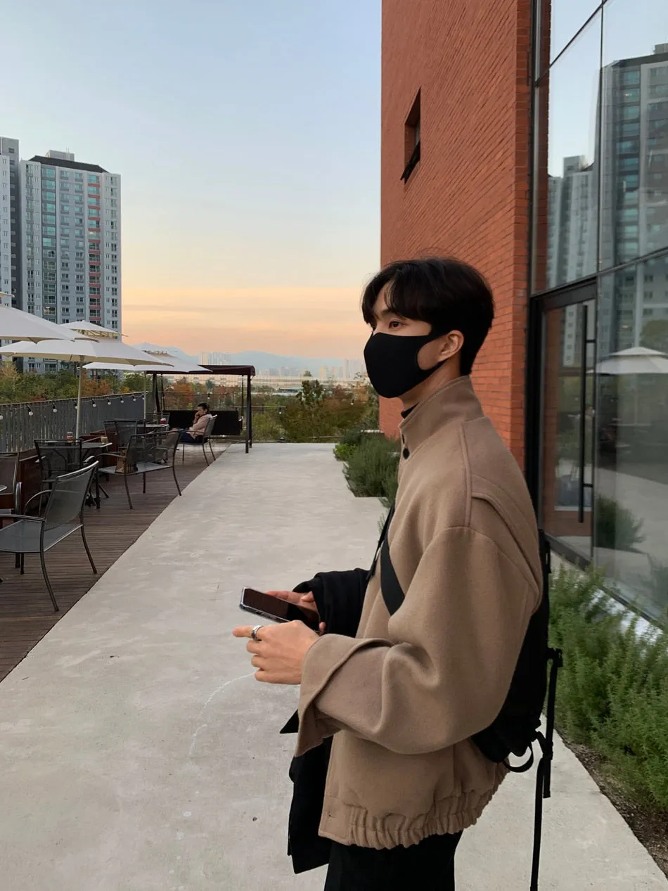 [Korean Style] High Neck Wool Short Jackets