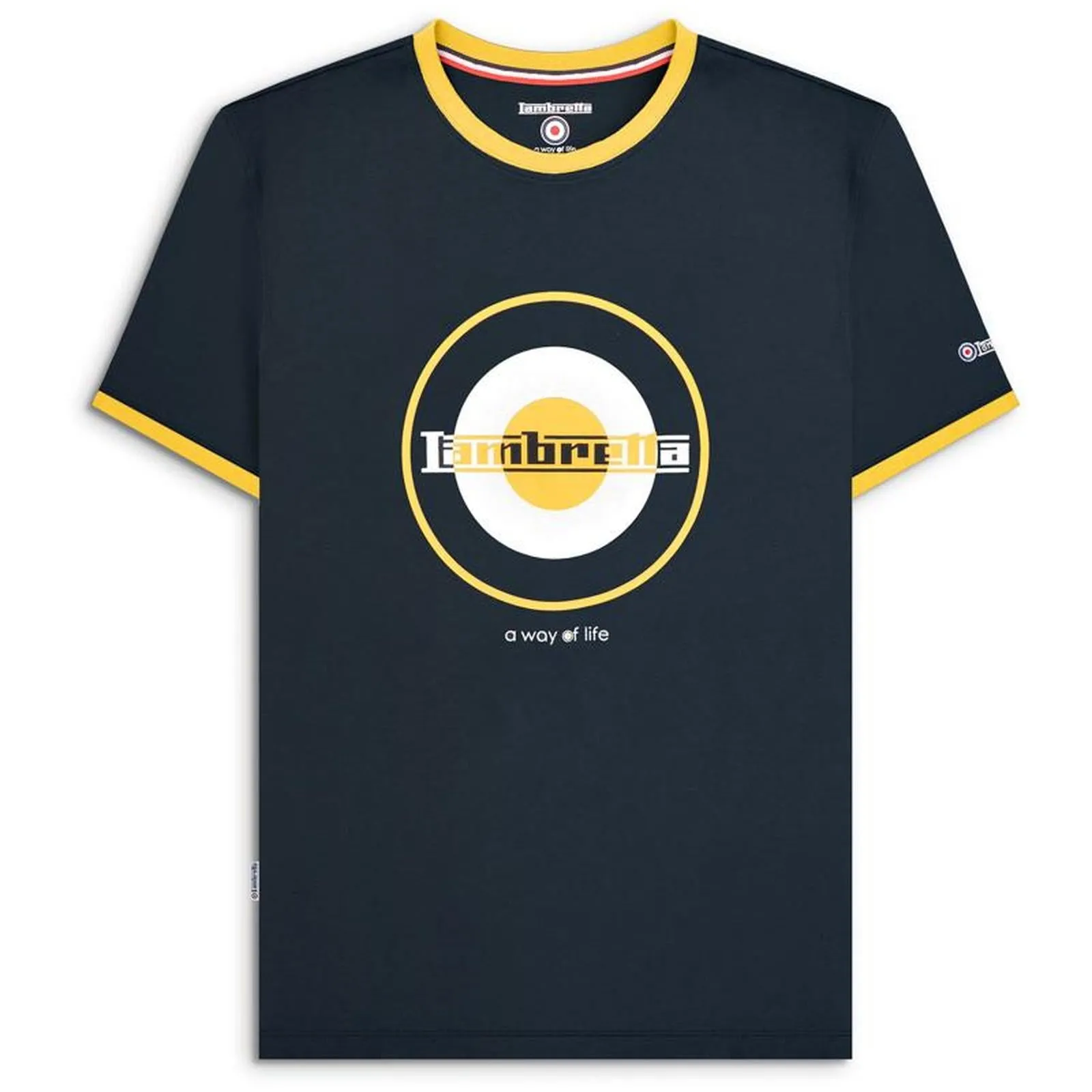 Lambretta Mens Target Print Ringer T-Shirt
