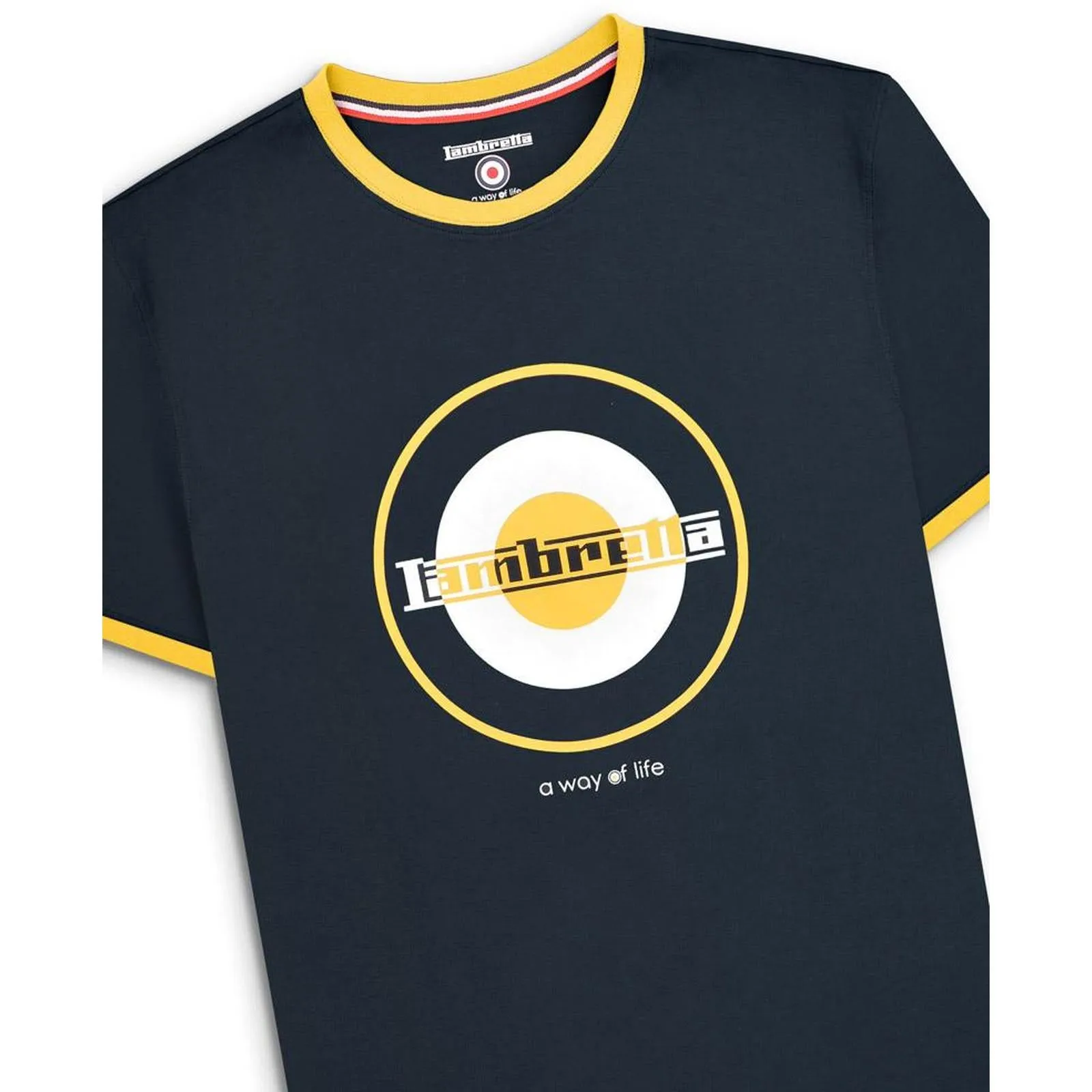 Lambretta Mens Target Print Ringer T-Shirt