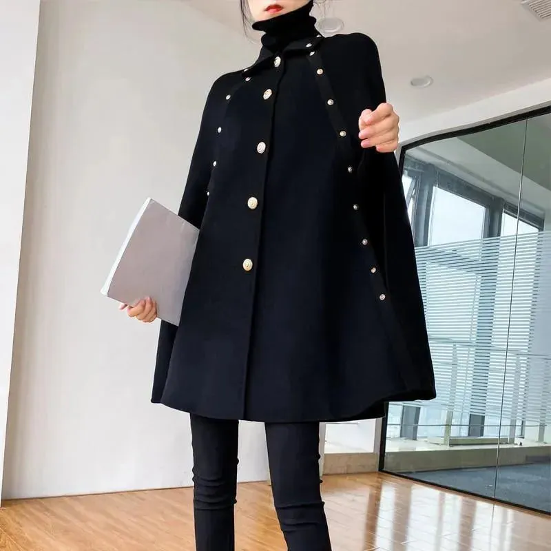 Majesty Winter Poncho Coat For Women