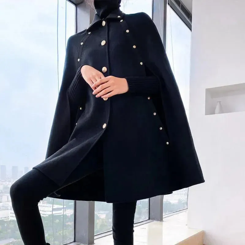 Majesty Winter Poncho Coat For Women