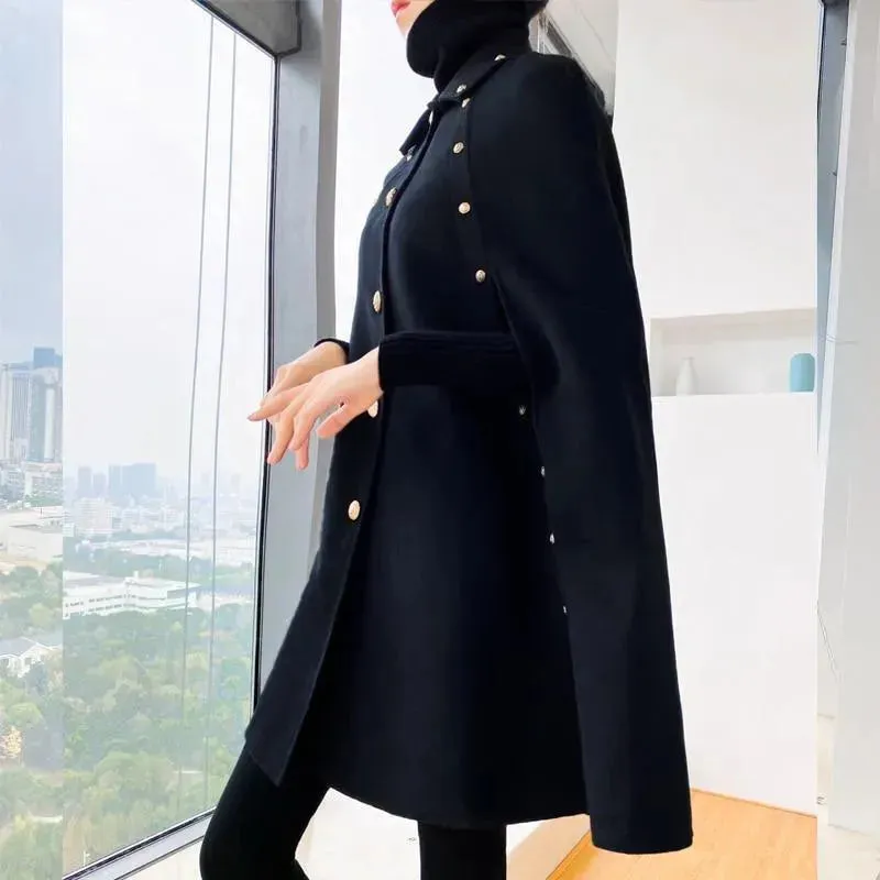Majesty Winter Poncho Coat For Women