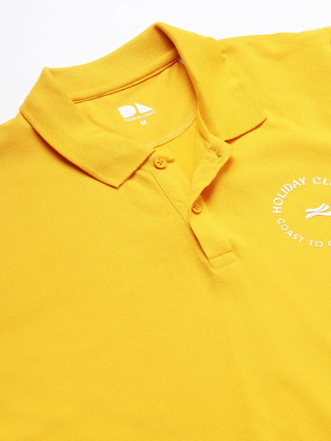 Men's Yellow Solid T-shirt