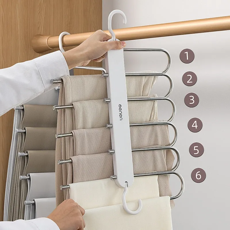 Multi-functional 6 in 1 Pants Hanger