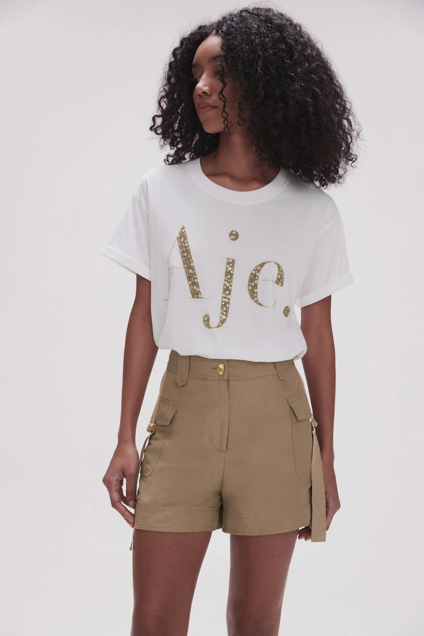 Peggy Embellished Logo Tee