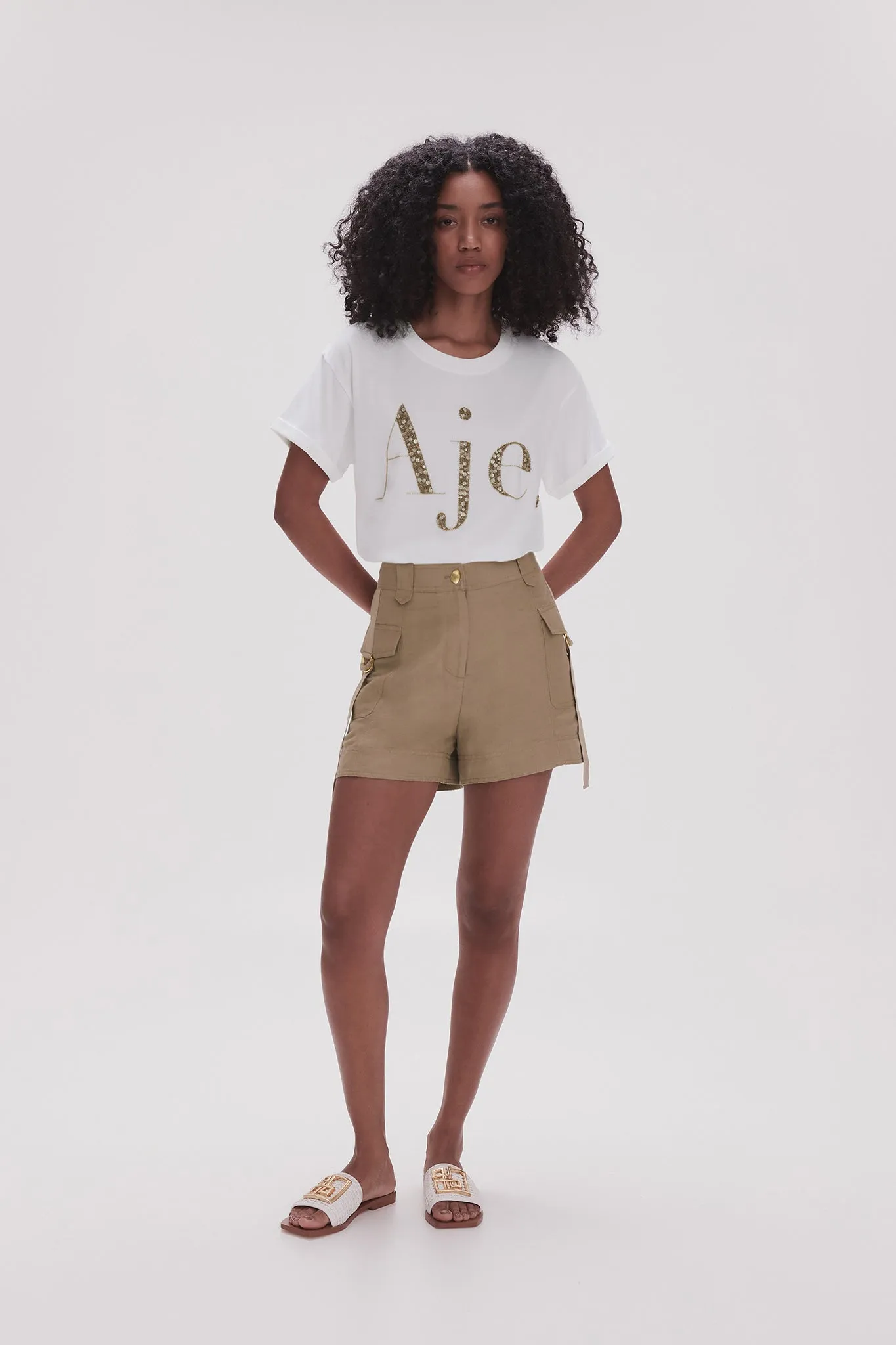 Peggy Embellished Logo Tee