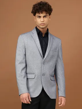Richlook Men Sky Melange Smart Fit Blazer