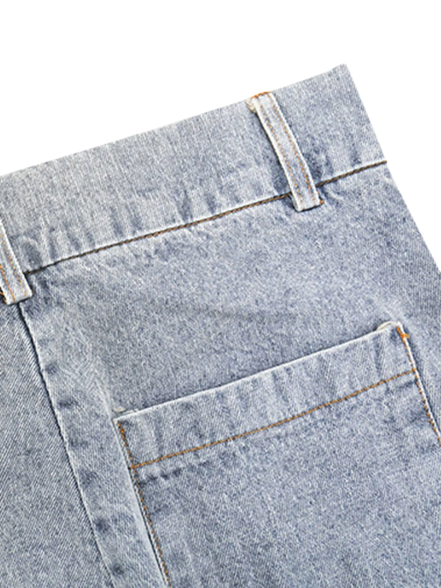 Sneakerhill Torn Side Straps Design Sense Jeans