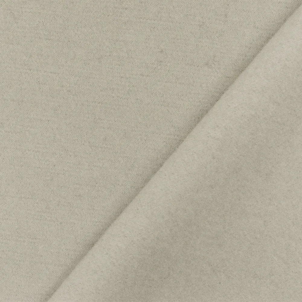 Taupe Beige Solid Wool Poly Brushed Back Double Knit Fabric