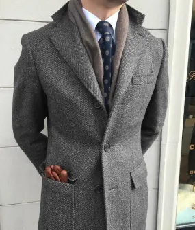 TC Classic Tweed Wool Long Coat