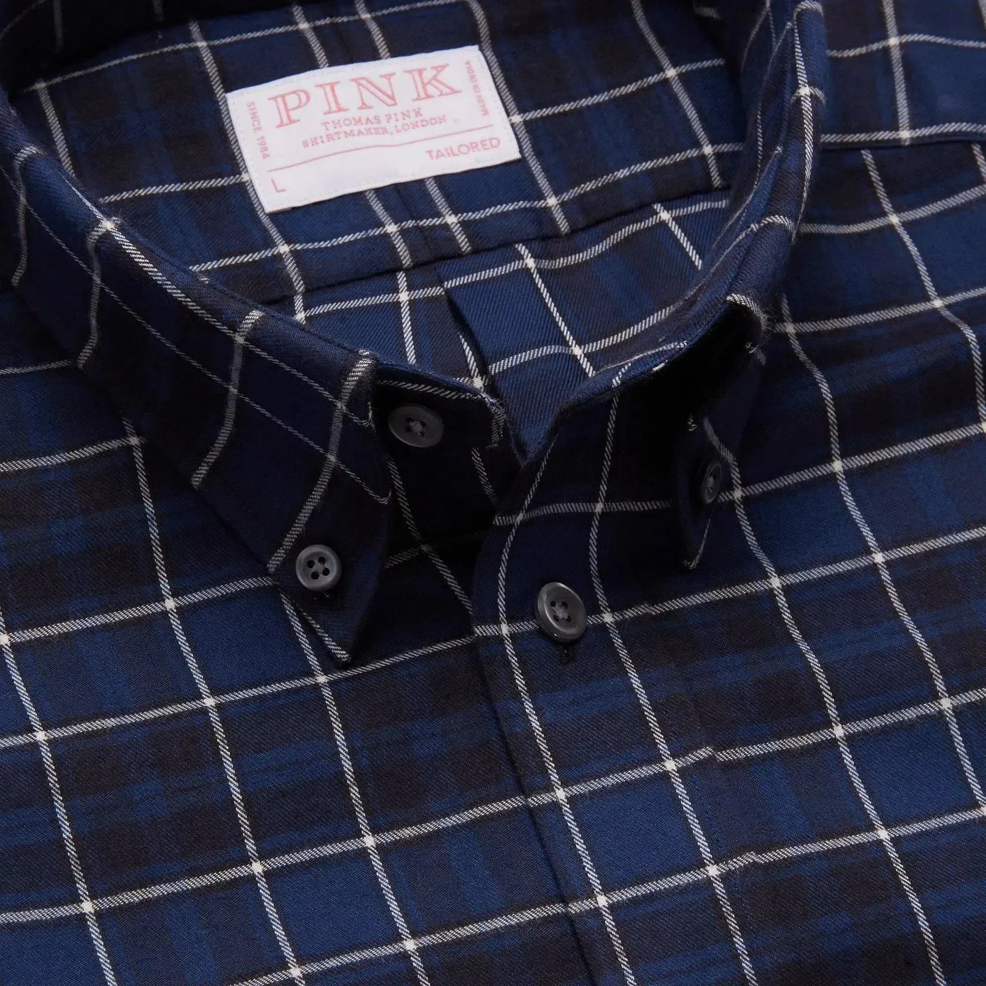 Thomas Pink Tailored Fit Smart Casual Plaid Check Shirt