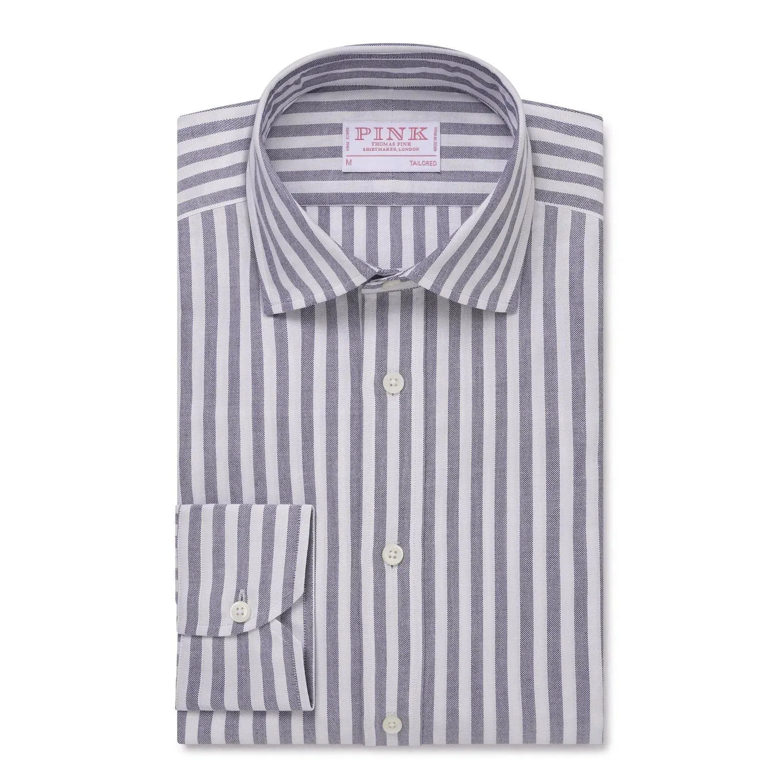 Thomas Pink Tailored Fit Smart Casual Woven Stripe Shirt