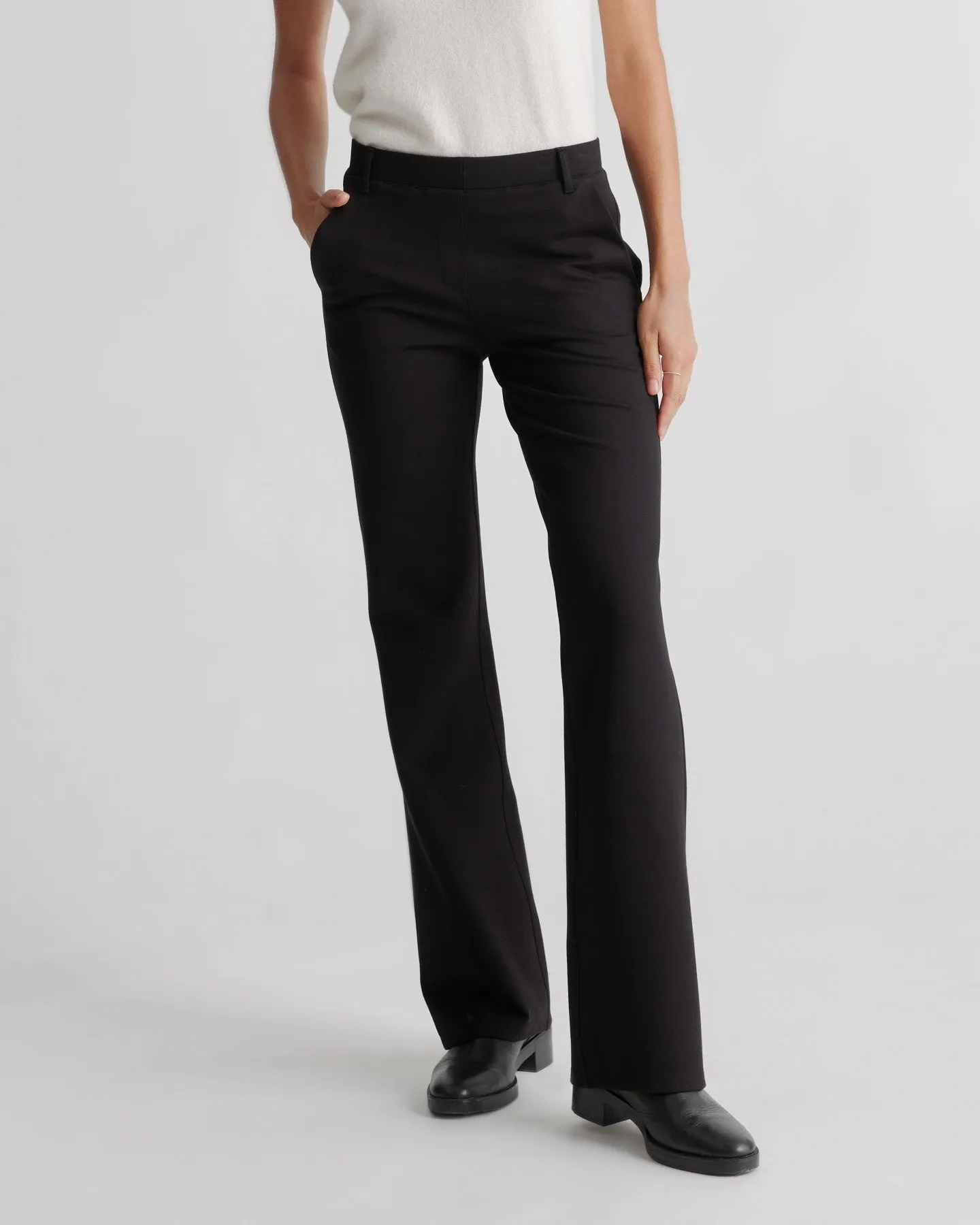 Ultra-Stretch Ponte Bootcut Pocket Pant - Regular