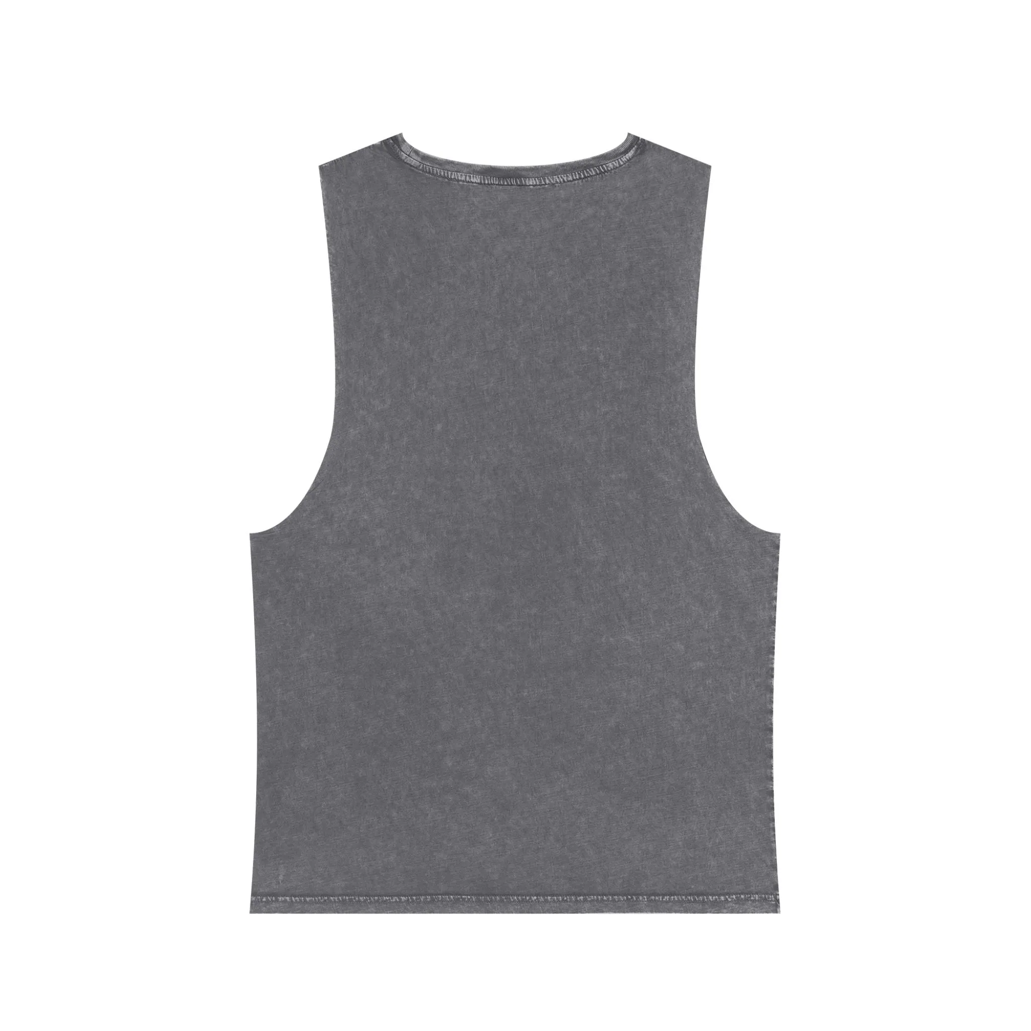 Unisex Stonewash "Never Stop Playing" Blue/Pink Tank Top