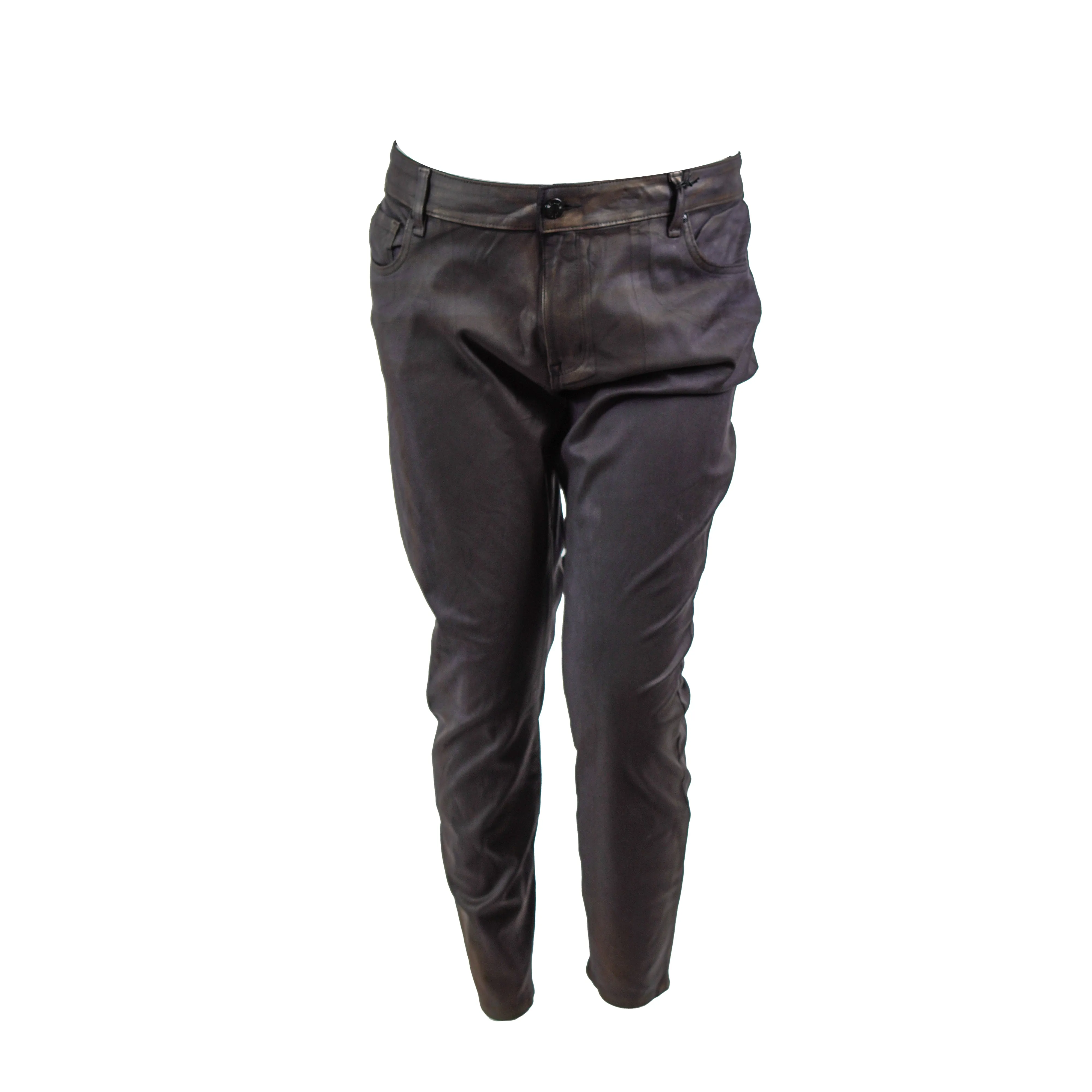 William Rast Women's Trendy Plus Size Coated Texture Jeans Black Brown Size 20W
