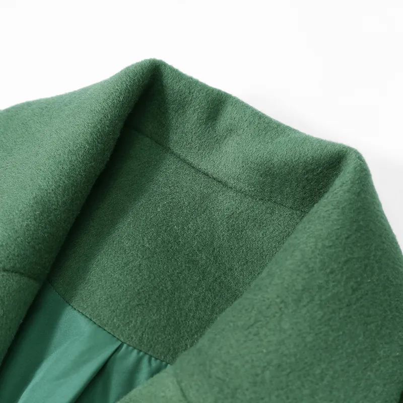 Women's Autumn Casual Long-Sleeved Wool Loose Long Coat