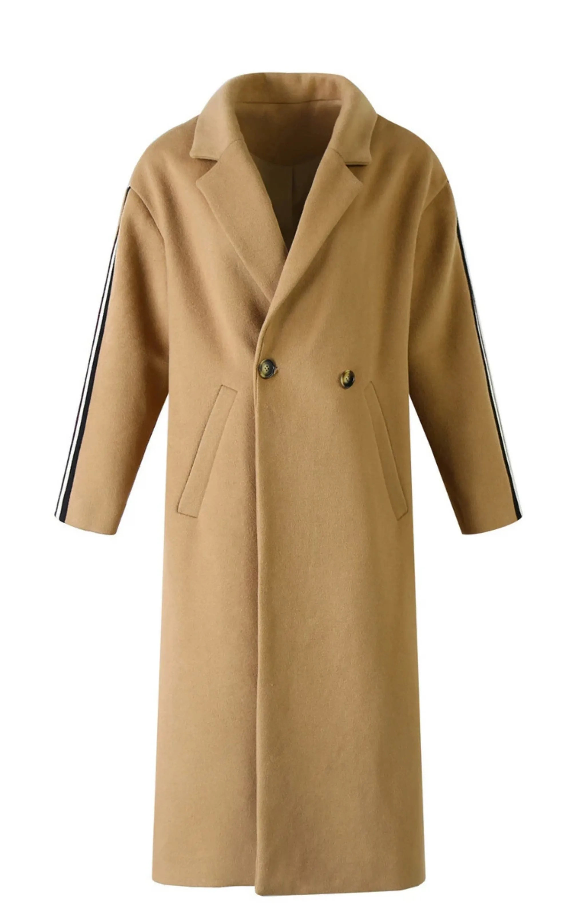 Women's Autumn Casual Long-Sleeved Wool Loose Long Coat