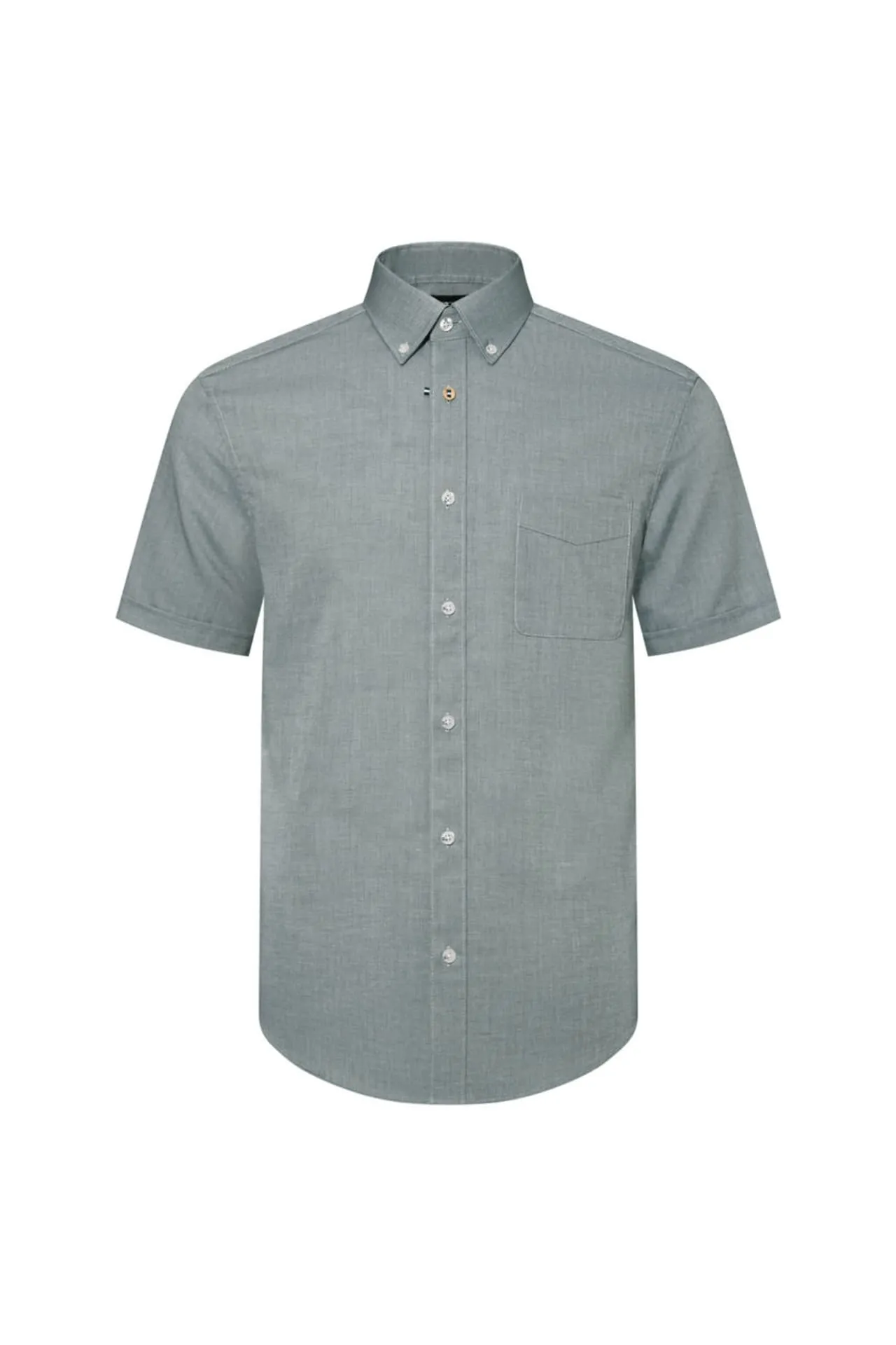 Wrinkle Free Cotton Smart Fit Short Sleeve Oxford Casual Shirt